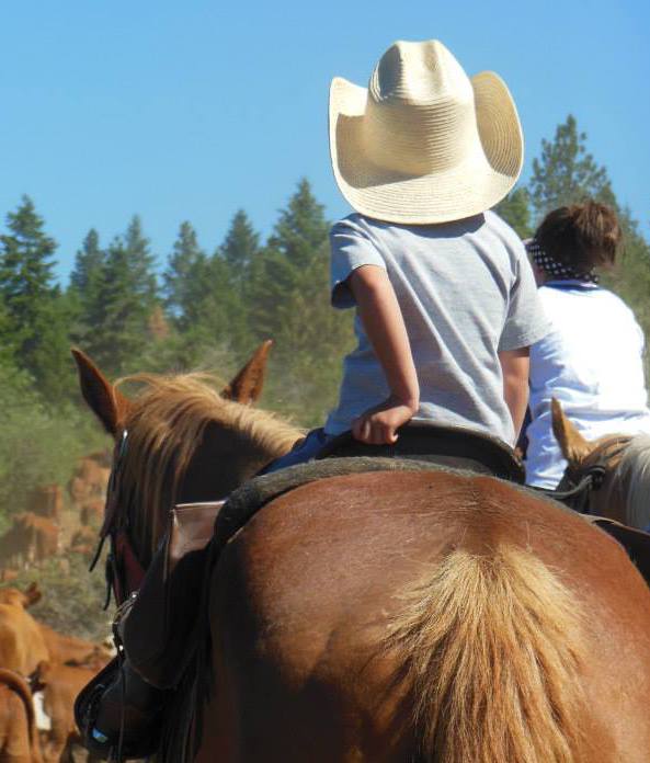 child riding horse