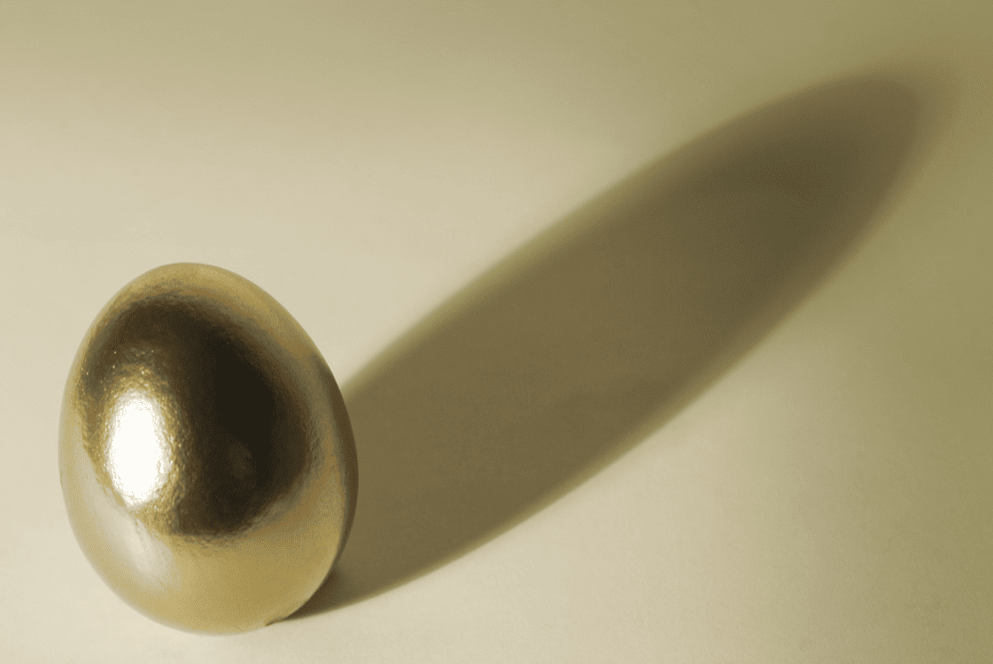 Photo of a golden egg