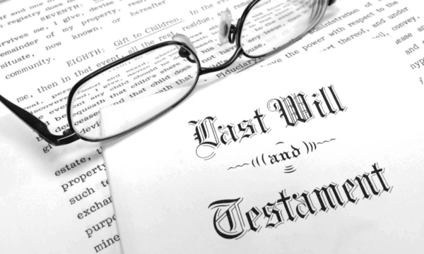 Photo of Last Will and Testament document